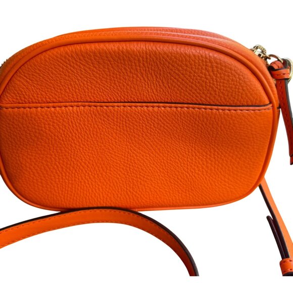 Michael Kors Orange Leather Crossbody Bag With Chain Strap - Picture 6 of 9